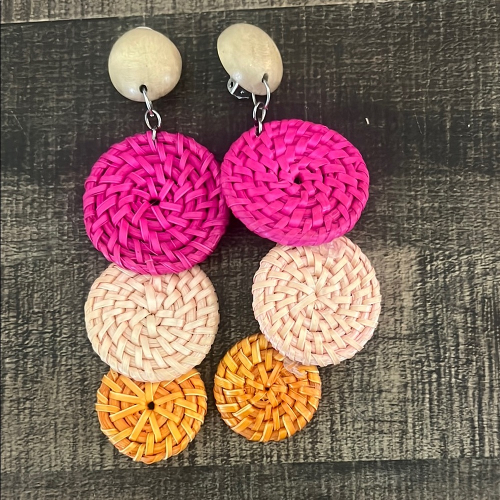 Colorful Woven Statement Earrings